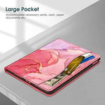 Fintie premium synthetic leather case highlighting the soft microfiber interior lining designed to prevent screen scratches