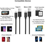 WISEVER universal charger package contents showing the black wall adapter and two separate long charging cords.