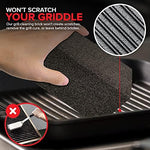 Close up view of the textured abrasive material of the Stock Your Home chemical free grill scraper.