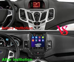 Premium Tesla style android media player showcasing internal storage hardware and menu speed