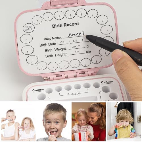 Top view of pink Iweener tooth saver container for kids