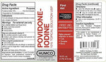 Humco broad spectrum antimicrobial povidone iodine liquid formula for minor cuts and burns