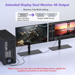 Aibilangose active display converter showing dual HDMI female inputs alongside multi layer shielding graphics