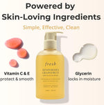 Fresh body care citrus liquid soap bottle lifestyle shot