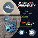 Speevers non slip juggling balls being caught in hands demonstrating soft grip
