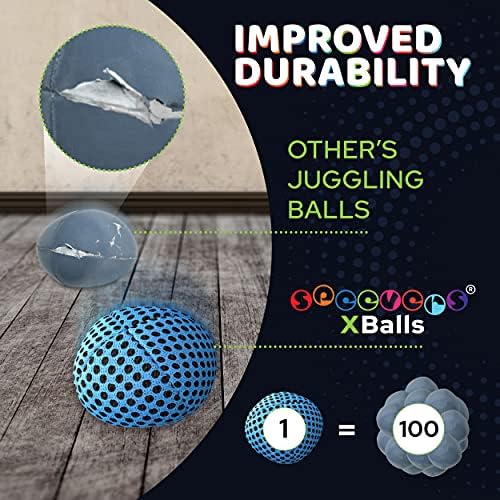 Speevers non slip juggling balls being caught in hands demonstrating soft grip
