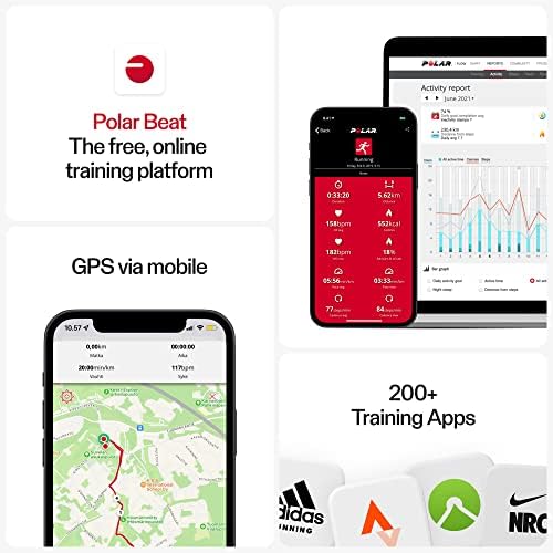 Polar H9 waterproof heart rate monitor display
