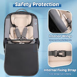Close up of reinforced stitching on Guiseapue baby gear travel bag