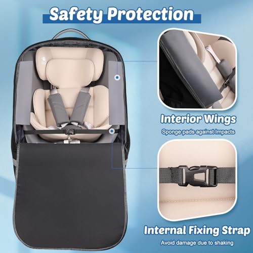 Close up of reinforced stitching on Guiseapue baby gear travel bag