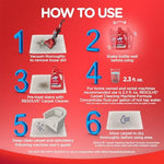 Resolve concentrated carpet cleaner safe for wool and stain resistant fibers