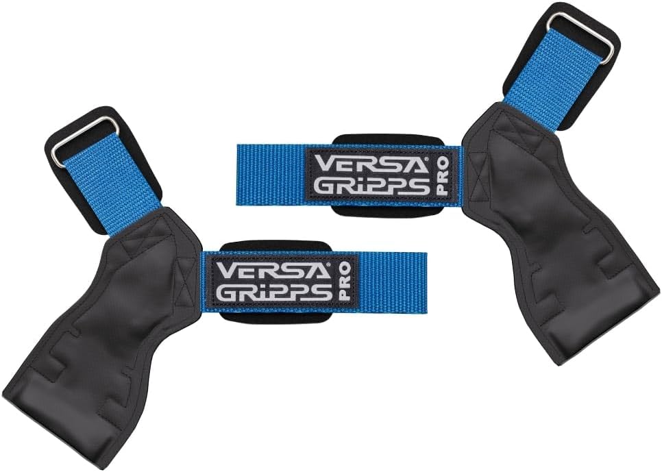 Versa Gripps? PRO Glove Weight Lifting Straps Hooks [Misc.] Blue Pacific/Black/medium/large AD - Image 1