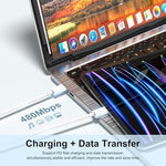 Durable six foot USB-C to USB-C cable showing reinforced connector joints