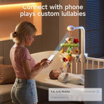 TUMAMA KIDS newborn hanging toys close up showcasing the detachable plush bee and rattles
