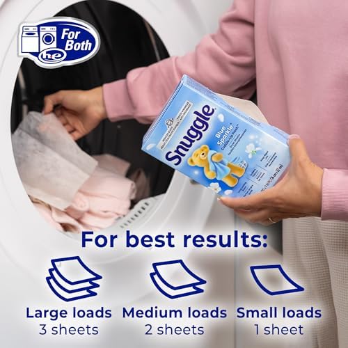 Authentic Snuggle Cuddle Up Fresh fabric conditioning sheets side view with warnings
