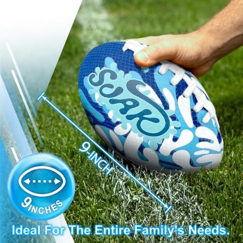 High visibility blue and white SOAK outdoor family pool toy