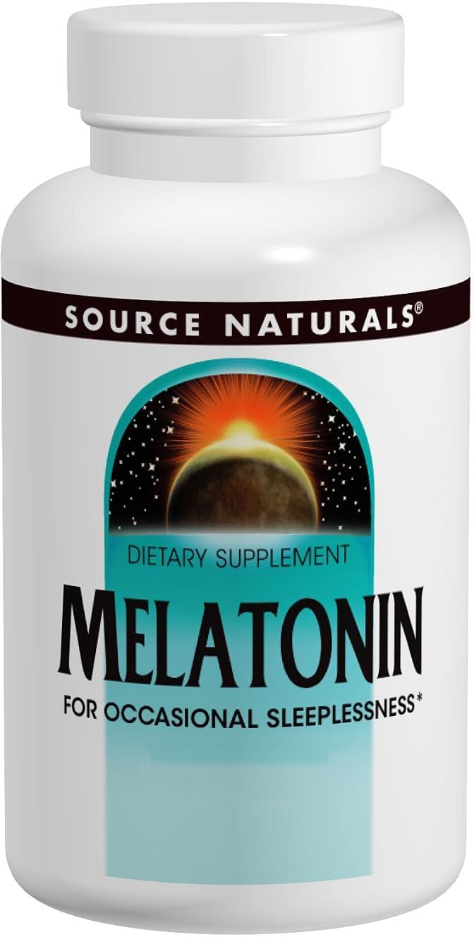 Source Naturals Melatonin 2 mg Timed Release 240 Tablets front bottle view dietary supplement