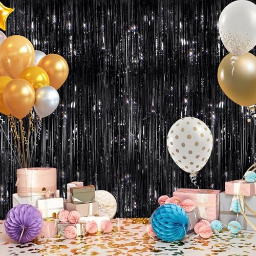 GCB metallic black backdrop prop styled for a bachelorette and graduation celebration