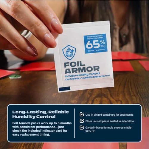 Foil Armor 20 pack bulk set for holographic and foil card moisture regulation.