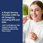 Carlson Labs Maximum Omega 2000 authentic imported health supplement seal and packaging details.