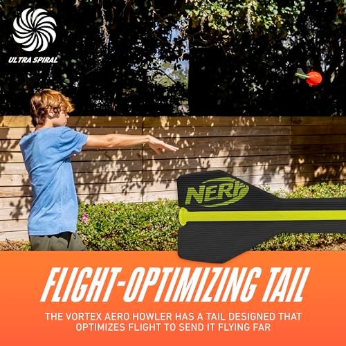 Nerf Vortex Aero Howler foam ball side view showing built-in air whistles