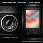 Rieibi clear PVC protective shell showcasing the retro design of the Instax Mini Evo camera