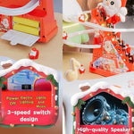 Toddler safe round edges on the colorful holiday themed track assembly showcasing high quality material.