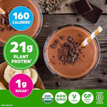 Orgain protein container showing 21 grams of protein label