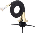 VGEBY Bb pocket horn displayed on mounting bracket