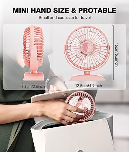 JZCreater mini personal fan packaging box showcasing the authentic product specifications