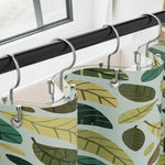 OEH rust proof metal shower curtain rings showing dual hook structure