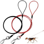 Chew Proof Dog Leash,6FT Metal Cable Lead,Heavy Duty Leash Made of Coated Wire Rope,Chew Resistant,Great for Large Dogs and Teething Puppies (Black+Blue, 6ft) - Image 12