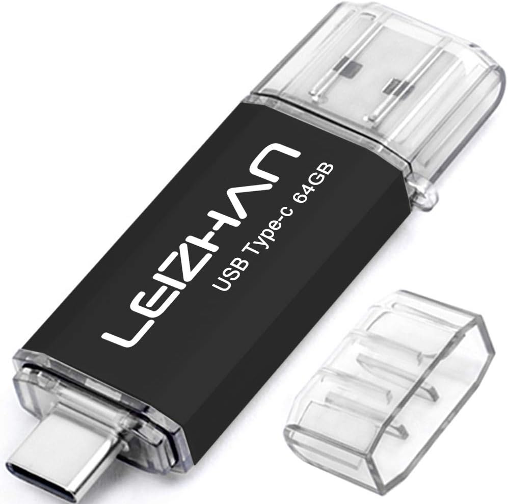 128GB USB 3.0 Flash Drive Thumb Drives Jump Drive Storage Memory Stick Type-C/USB 2 in 1 -Black - Image 14