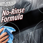 Applying HOPE'S cleaning cream to a ceramic stovetop for stain removal