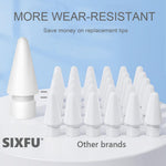 SIXFU iPad pencil replacement nibs showing screw mechanism