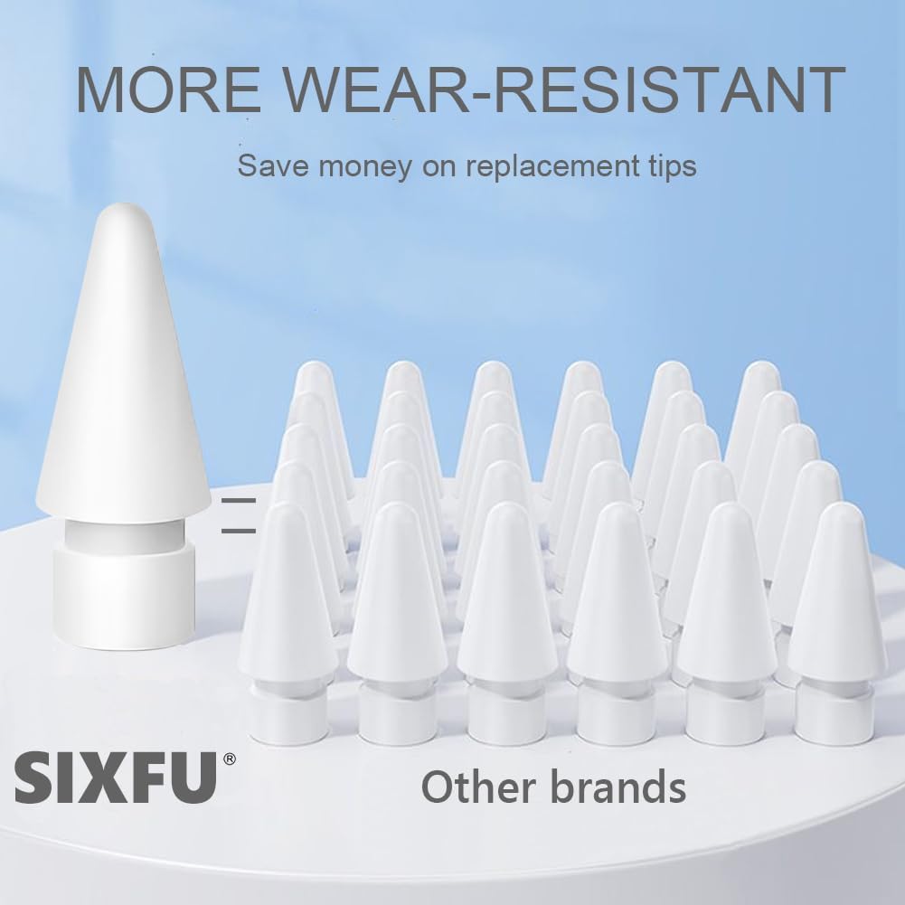 SIXFU iPad pencil replacement nibs showing screw mechanism