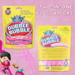 Close up look at the durable nylon thread of the bubble gum flosser