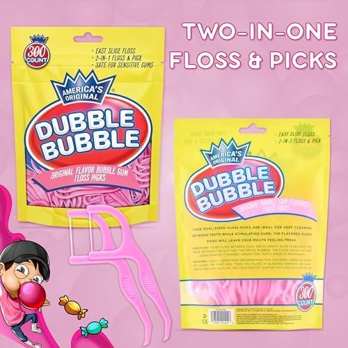 Close up look at the durable nylon thread of the bubble gum flosser