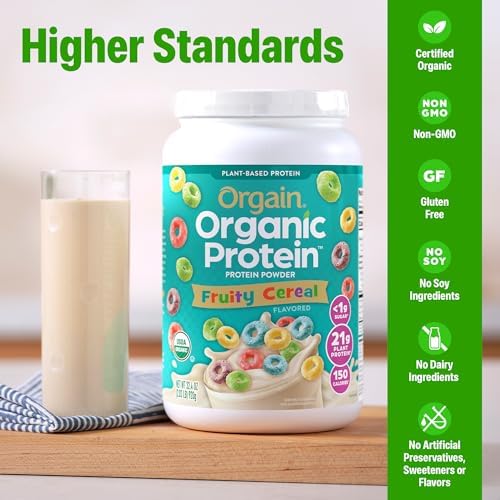 Orgain organic certification and allergen free icons