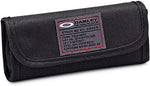 Oakley performance eyeglass cleaning kit showing the spray atomizer bottle and premium streak free microfiber cloth