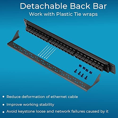 Side view of Rapink Cat6 pass through patch panel showcasing slim metal frame construction