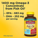 Nature Made imported USA omega 3 supplement for cardiovascular and brain health support benefits