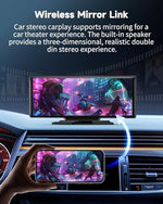 Kuayvan car play display kit including suction mount charger adapter and hardware accessories laid out.