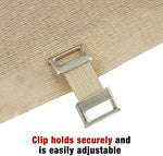 ACE elastic bandage with metal clips for secure joint support