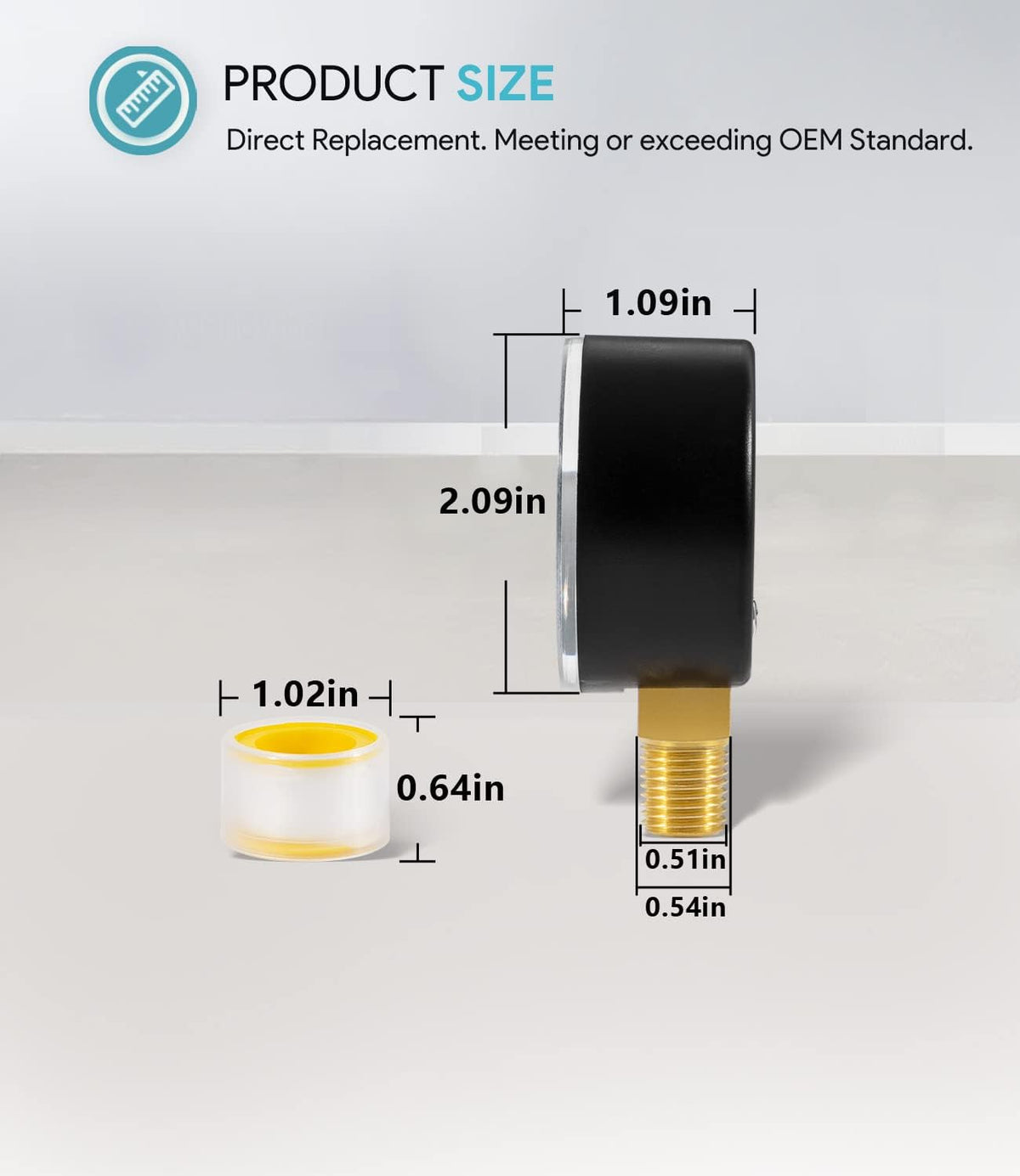 Sixcow pressure gauge installed on cleaning valve setup