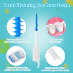 Close-up view of the fine-tipped toothpick end of the Lanjue interdental cleaning tool
