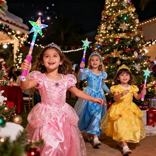 Child playing with PartyFrenzy princess light up wand