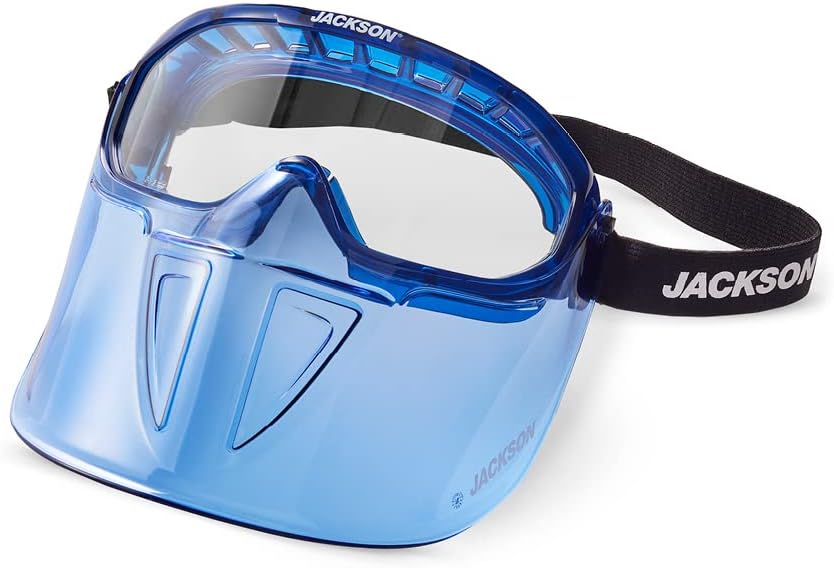 Jackson Safety GPL500 premium safety goggles with clear lens and flip-up shield