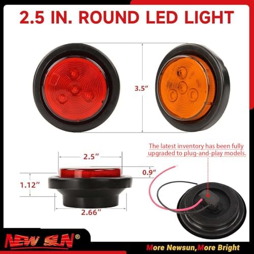 Waterproof 12V side marker LEDs for trucks and boat trailers