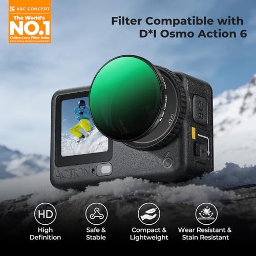 Close up of K&F Concept lens filter glass quality