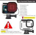 Macro 5X close-up filter mounted on GoPro official housing